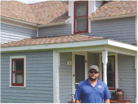 Zack Witte owns and operates Witte Exteriors which repairs and installs roofs across eastern South Dakota along with portions of North Dakota and Minnesota. Witte Exteriors previously donated shingles and labor to install a new roof on the Jacob and Selma Buehler farm house at the Museum of Wildlife, Science and Industry, Webster. “We do all types of roofs,” said Witte.