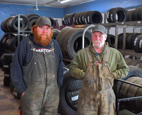 Webster Tire has been a staple of the community for around 30 years. Pictured from left is owner Ryan Root, who bought the business about four years ago and has been running it since, with help from, right, Wade Anfinson. Webster Tire is located at 17 E. 6th Ave. in Webster. Store hours are 8 a.m.-5 p.m. Monday-Friday and from 8 a.m. -noon Saturdays. Call them at (605) 345-3950.