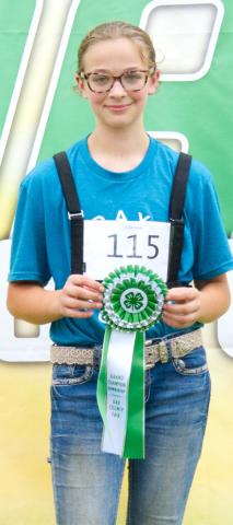 Raelee Ellingson won grand champion in junior goat showmanship at the Day County Fair Aug. 8-9. Reporter &amp; Farmer | Leyton Beardslee