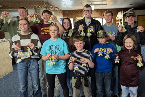 Country Kids 4-H Club made Christmas ornaments for residents of Strand Kjorsvig Living Center and brought nonperishable items for the Day County Food Pantry for their December community service projects. Members are from left, front, Macee McGregor, Morgan Weitbrecht, Will Weitbrecht, Nolan Rasmus, Anna Beisch; back, Aiden Gaikowski, Nathan Hubsch, Lynnea Hubsch, Blaise McGregor, Gabriel Gaikowski and Dylan Rasmus. Reporter &amp; Farmer | Subscriber snapshot