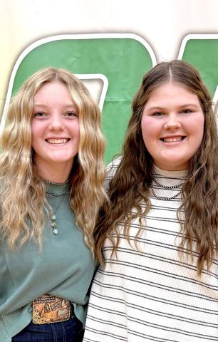 Round robin winners were large animal – Mackenzie Atherton, left and small animal – Kelsey Fischer. Reporter &amp; Farmer | Subscriber snapshot