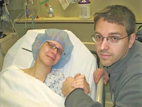 Sara Olson of Langford is pictured with her husband, Nathan, during her breast cancer treatment. The couple faced the challenges of her diagnosis together, relying on faith and determination through every step of her recovery. Reporter &amp; Farmer | Subscriber snapshot