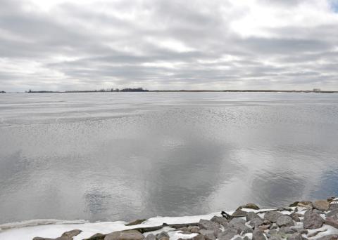 With temperatures increasing and the months getting close to spring the icy surface on Rush Lake alongside U.S. Hwy. 12 has begun to draw back and expose the water underneath. Reporter &amp; Farmer | Brenner Cariveau