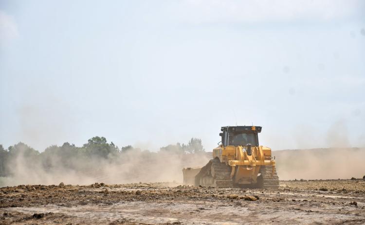 Topsoil is being moved for Western Sunset Addition. Work was observed in that area beginning July 24. Project developer Joel Shoemaker said no date has been set for an official ground breaking ceremony. Reporter &amp; Farmer | Annie Witt