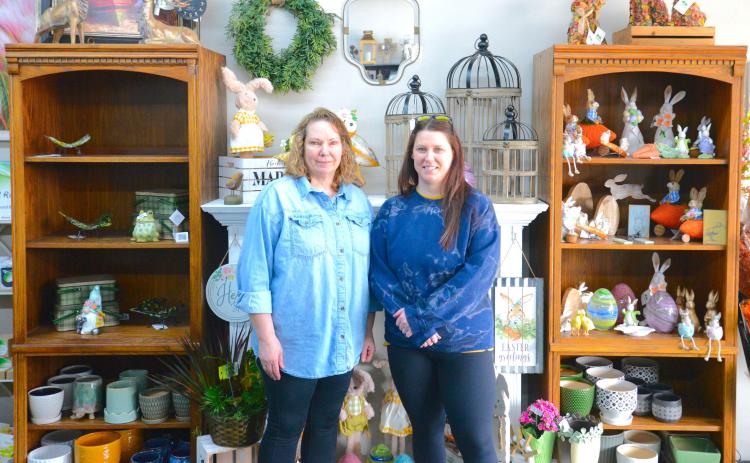 Julie Spiering has owned the Blossom Shoppe &amp; Gifts on Main Street in Webster for twelve years; learning something new every day but never failing to ensure she and her team put their heart and soul into the work they do. From left, Spiering and Jalayni Zakrzewski.