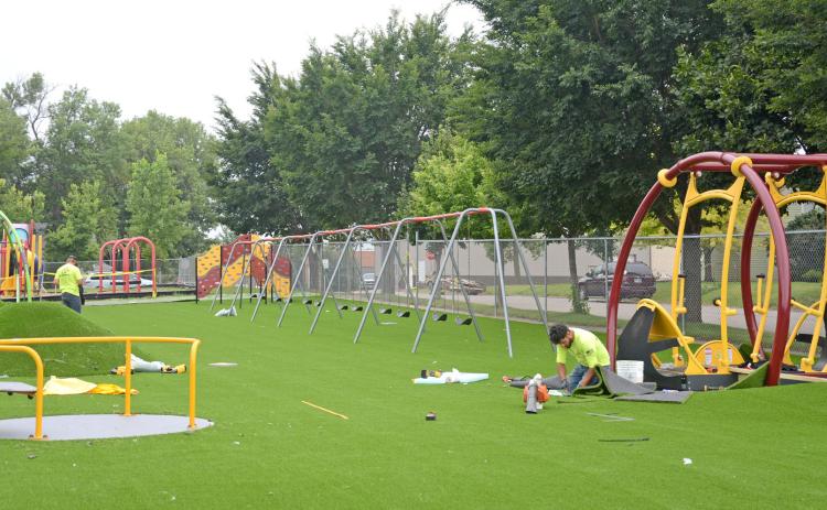 Webster school playground progresses