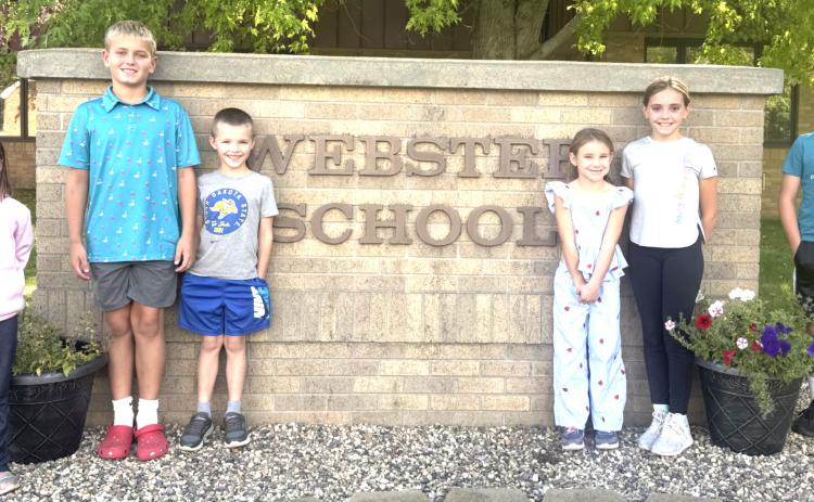 Webster Area Elementary School students of the month for September are, by grade, from left, Kindergarten-Sage Zenk, fifth-Cooper Steiner, first-Grayson Kuecker, second-Jade Hauck, fourth-Aunicka Dargatz and third-Levi Linde. Reporter &amp; Farmer | subscriber snapshot