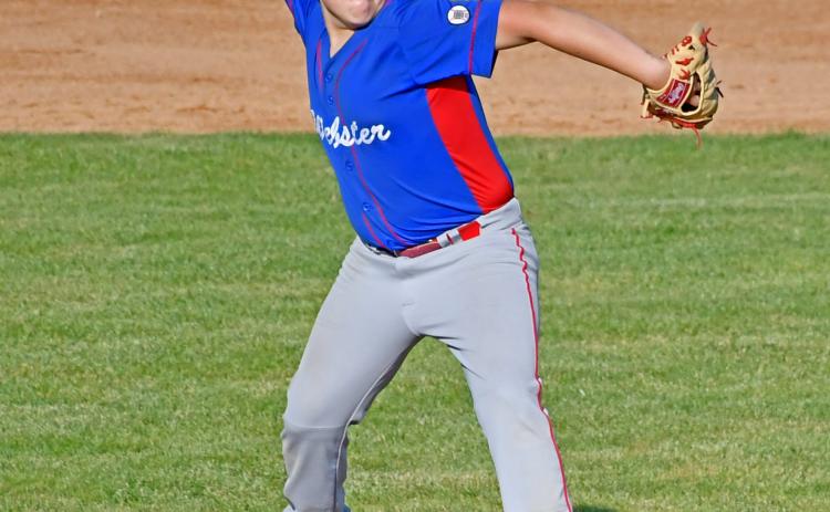 Tucker Acree came in as relief pitcher for Webster’s VFW Post 4690 June 12 at the Bob Wiley Field when the home team took on the Britton U14 Teeners. On the night, the Webster area youth walked away still looking for their first win of the season, falling by score of 21-2. Reporter &amp; Farmer | Luke Caputo