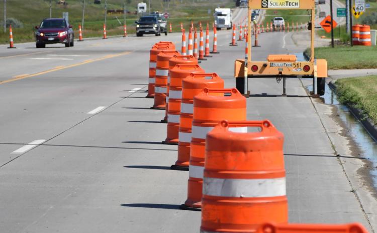 One lane on either side of U.S. Hwy 12 going east out of Webster is closed due to a shoulder repair project Aug. 28. South Dakota Department of Transportation engineering supervisor Robert Ward said the project spans from Webster to Interstate 29 in Summit and has an estimated completion date of Oct. 10. Reporter &amp; Farmer | Leyton Beardslee