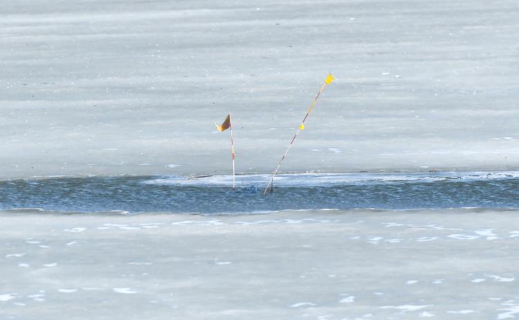 Kiwanis Webster annual sink the K competiton came to an end March 14 as the K crashed through the ice on the slough on the north side of Hwy. 12 west of Webster. No winner has been determined as of March 20. Reporter &amp; Farmer | Brenner Cariveau