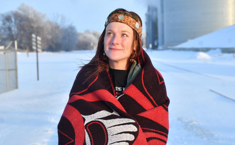 Waubay resident Courtney Gale Enfield pictured Dec. 8 in Webster began her alcoholism recovery in 2017 and achieved sobriety in August 2021. Enfield is enrolled with the Muckleshoot tribe south of Seattle, WA. Reporter &amp; Farmer | Leyton Beardslee