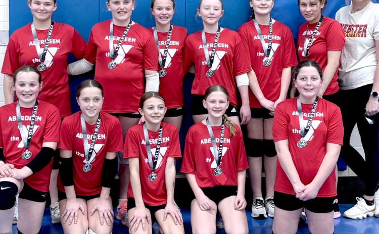 Webster fifth and sixth grade Team Maroon competed in the Y volleyball tournament in Aberdeen. Team members were from left, front, Khloe Schmieg, Lydia Petersek, Harper Schuring, Lily Nimmer, Logan Zakrzewski; back, Journee Meier, Harper Olson, Portlyn Johnson, Hadley Rithmiller, Camryn Snaza, Hannah Crawford and coach Lexi Rithmiller. Reporter &amp; Farmer | Subscriber snapshot