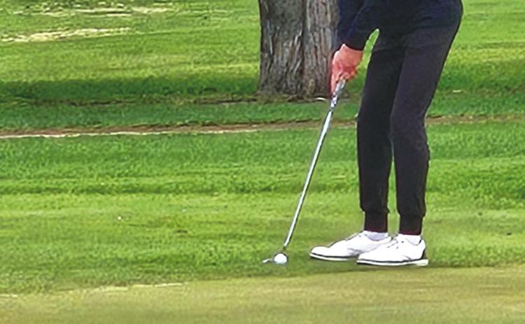Seth Lesnar putts for a birdie on hole 18 during the region tournament at Lee Park Golf Course in Aberdeen May 18. Lesnar had his best round of his high school career: shooting one under par with a total of 70 and placed first. Reporter &amp; Farmer | Subscriber Snapshot