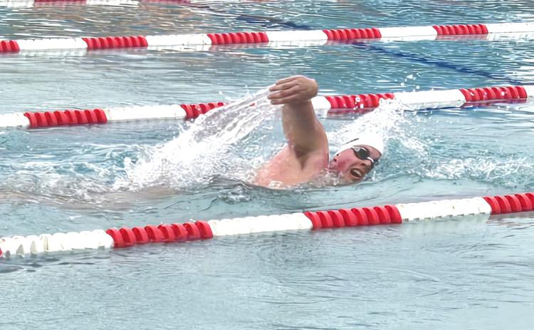 Here, McKoy Pereboom can be seen competing in a swim meet. Pereboom attended the Huron Meet June 13 and had amazing results. 100 fly 1:11.95 first; 100 breast 1:27.03 first; 100 free 1:02.07 second; 400 free 5:08.86 first. Reporter &amp; Farmer | Subscriber Snapshot