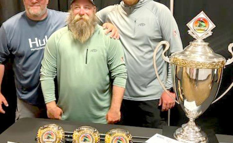 From left are Shawn Schmidt, Marcus Quam and Ryan Busche, Webster who won 2024 team of the year Casino Cup Walleye Circuit hosted by casinos in North and South Dakota. Placings for the trio throughout the summer were 13th at Mobridge; second at Devils Lake, ND; third at New Town, ND and back to Mobridge for the championship where they placed seventh on the first day and sixth on the second day. Reporter &amp; Farmer | Subscriber snapshot