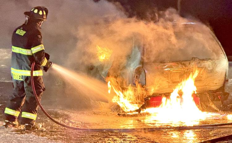 BURNABLE METAL THROWS FIREFIGHTERS FOR A LOOP