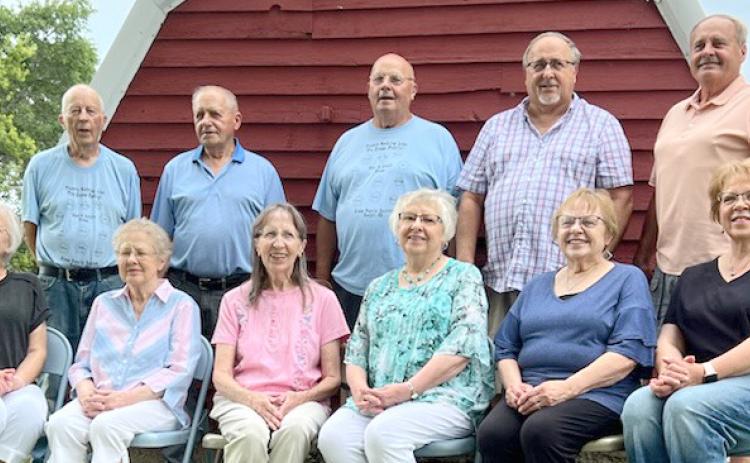 The 11 children of the late Stanley and Amelia (Rumpza) Snaza gathered at the Snaza farm for their annual Snaza Reunion. Along with their families it was a great day of food and talk. In back from left are Richard, David, Stan, Joel, Duane; front row are Janice, Dianne, Carol, Emily, Mary Ellen and Susan.