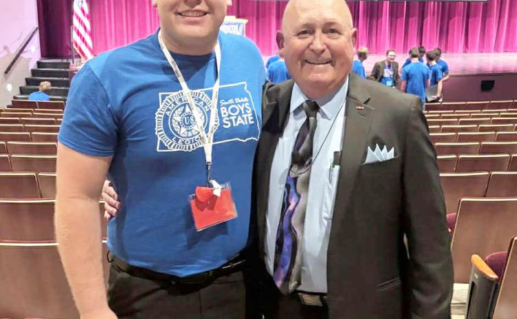Gage Miotke stands with Kevin Bohn who was a speaker at this year’s Boys State. Both individuals are from Webster. Reporter &amp; Farmer | Subscriber snapshot