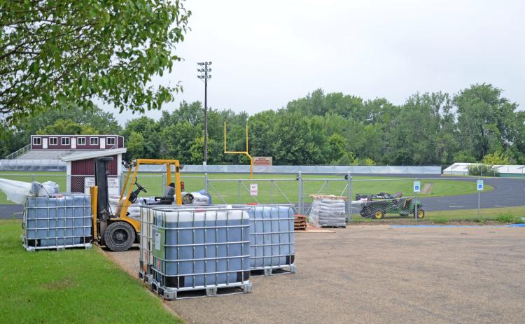 The Webster Area track was resurfaced last week for the first time since it was installed, according to Webster Area School business manager Lori O’Farrell. She said the cost of it being resurfaced is approximately $95,000. Webster Area School athletic director Nathan Bloom states depending on the weather, the track should be back open to the public Aug. 12. Reporter &amp; Farmer | Annie Witt