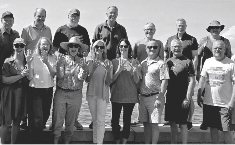 Webster High School Class of 1980 held a 45 year reunion at Blue Dog Lake. From left are, front, Terri Breske Dill, Wendy Folger, Karen Koppmann, Mona Premus Jensen, Kathy Baumgarn Becking, Barb Opitz Stugelmayer, Terry Welch, Lance Johnson, Paul Smith, Chad Bisgrove; back, Larry Welch, Nathan Meland, Sam Mohs, Jeff Hanson, Jeff Lewandowski, John Halbkat, Chuck Liedtke and Kelly Torrence.