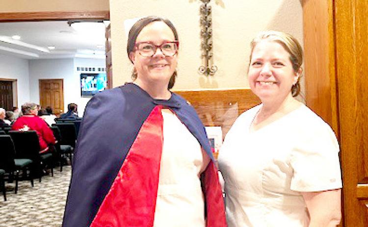 The Nurse Honor Guard aims to recognize the careers of nurses through funeral services. Here from left, Laura Frankenhoff RN and Ruth Hernandez DNP, APRN, CNP wear the traditional wardrobe for a Nurse Honor Guard ceremony. Reporter &amp; Farmer | Subscriber Snapshot