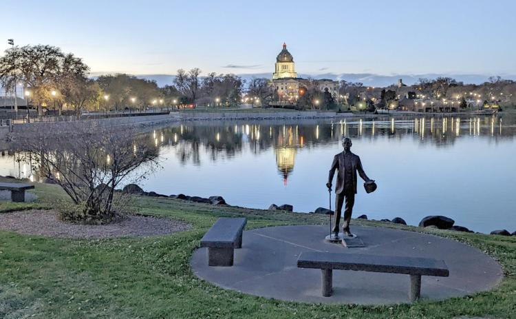 South Dakota Capitol grounds and lake in Pierre. Reporter &amp; Farmer | John Hult for South Dakota Searchlight