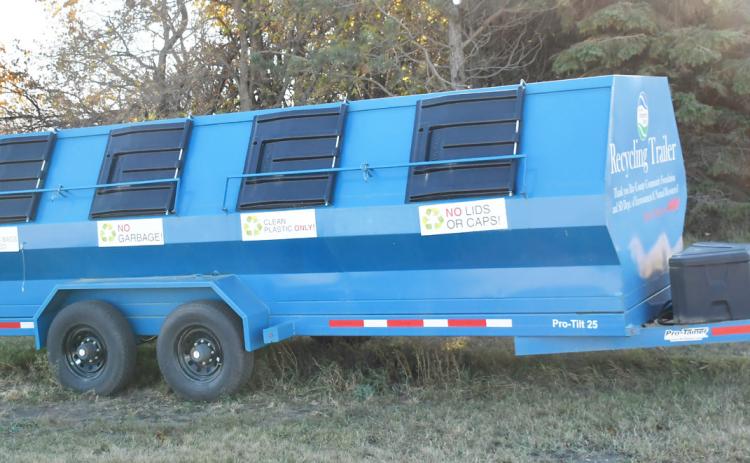 Day County recycling program seeks to increase recycling efforts of Day County through increased signage and awareness of the program. Here, the recycling trailer which is used for the program sits at 143rd St. with four different distinctions and a sign in the background explaining what type of plastics are acceptable for recycling purposes Nov. 7. Reporter &amp; Farmer | Brenner Cariveau