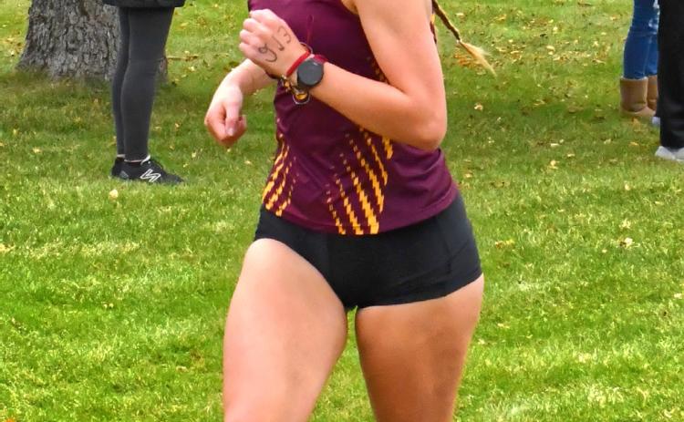 Webster Area Bearcats hosted the annual South Dakota High School Activities Association Regoin 1 A Cross Country Meet Oct. 14. Multiple Bearcat runners received personal bests and Bearcats qualifed two runners for the state meet. Above ,Hannah Sonstebo runs her personal best time of 21:09.4 for 11th and qualifed for state. Reporter &amp; Farmer | Connor Handrahan
