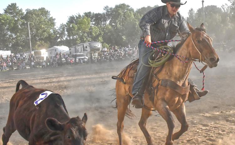 Day County held it’s annual fair Aug. 5-9 and the community was excited to experience another week full of activities. One activity that had a great turnout was the ranch rodeo. Here, Lane Stern is chasing the steer during the team roping category. Reporter &amp; Farmer | Connor Handrahan