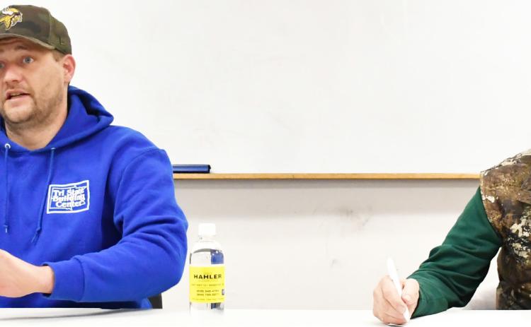 During the 2025 Webster Area Farm and Home Show Jan. 25, a cracker barrel took place. District 1 Senator Michael Rohl (R) and former state representative Steve McCleerey, who acted as moderator, speak to attendees. Reporter &amp; Farmer | Brenner Cariveau