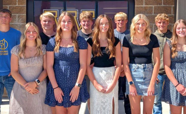 Webster Area School District’s homecoming week is Sept. 14-18 and every year there is homecoming royalty. Candidates are from left, back row, Devin Snaza, Sean Sichmeller, TJ Sonstebo, Gage Baumgarn, Tayten Kurkowski; front row; Kenley Grewe, Mallory Steiner, Marlee Dornbusch, Sarah Zubke and Chloe Mammenga. Reporter &amp; Farmer | Subscriber snapshot