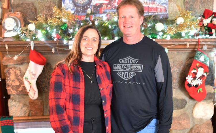 Pereboom’s Cafe will be recognized with a community service award for the first time on behalf of the South Dakota Retailers Association in Pierre Jan. 13. Here, owners Janice and Jay Pereboom stand together in front of Christmas decor at the cafe. Reporter &amp; Farmer | Brenner Cariveau