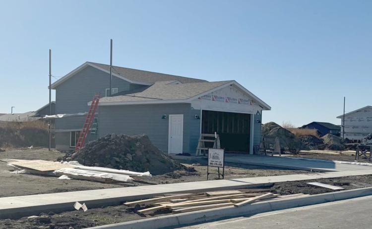 This home, under construction Oct. 23 is in a subdivision being developed by Homes are Possible Inc., a nonprofit agency in Aberdeen. Reporter &amp; Farmer | South Dakota News Watch photo