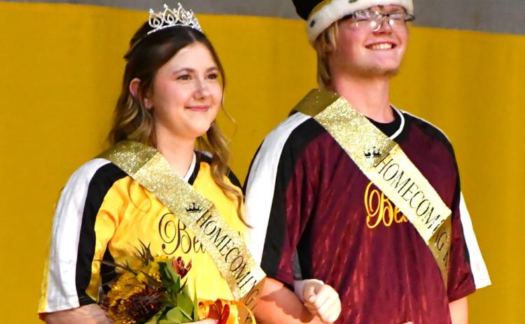 Webster Area homecoming queen Alivia Kuecker and king Ari Sichmeller were crowned during a cornonation ceremony at the Webster Armory gymnasium Sept. 15. Reporter &amp; Farmer | Leyton Beardslee