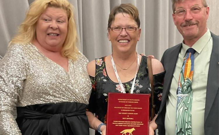 Pictured are VFW State Commander Glynis Collier, Patti Mitchell and past State Commander Rick Williamson Reporter &amp; Farmer | subscriber snapshot