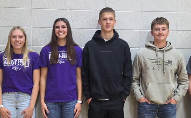 Waubay School District will celebrate their homecoming week Sept. 28-Oct. 2 and that means another selection of candidates for homecoming king and queen. From left, Bailey Utne, Caley Boik, Addison Heinje, Evan Aker, Witten Butler and Roman Thuringer. Reporter &amp; Farmer | Subscirber snapshot