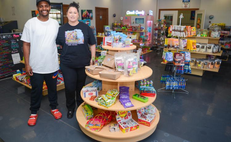 Jessie Scott an Bridgette Neilan are owners of Candyland Smoke Shop located at 751 W. Hwy. 12 in Webster. The establishment opened last September and features various candy products, plus other specialty sweets and treats from around the country as well as the world.