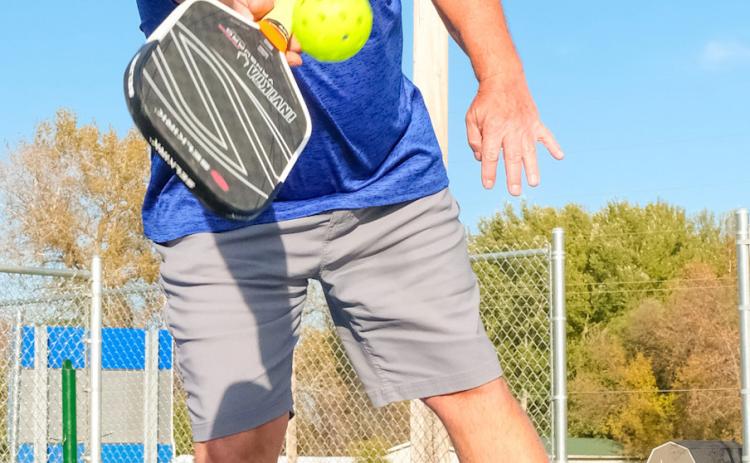 Wes Lindquist of Webster plays on the newly completed pickleball courts at Fred Haase Memorial Park in Webster Oct. 24. Lindquist said he picked up the sport eight years ago and now with new courts in town hopes it can become popular in Webster. Reporter &amp; Farmer | Leyton Beardslee