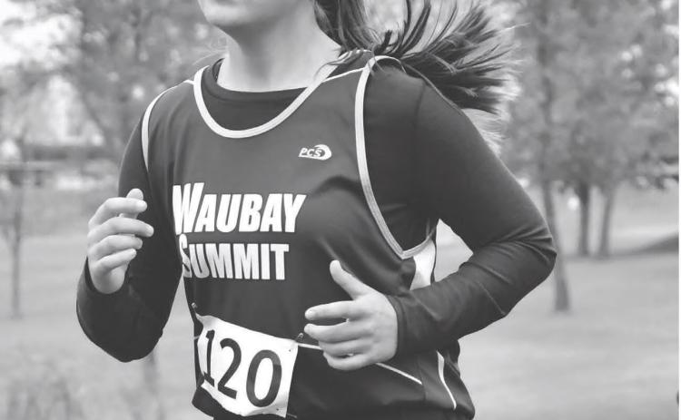 Grey Christofferson of Waubay/Summit competes in the SDHSAA Region 1B cross country meet in Webster Oct. 15. Christofferson finished in 17th place for the girls junior varsity 4k race with a time of 24:52.25 Reporter &amp; Farmer \\ Leyton Beardslee