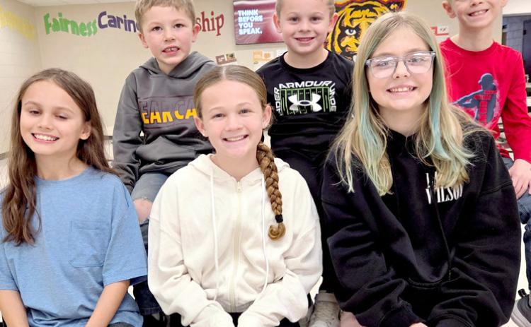 Webster Area Elementary School students of the month for January, from left, by grade, are front, Edgar Hamann third, McKenzie Moran fourth,Skylar Ascher fifth; back, Blake Zimmerman kindergarten, Theodore Ure first and Camdyn Huffman second. Reporter &amp; Farmer | Subscriber snapshot