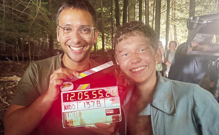 South Dakotan Andrew Kightlinger will have his film Lost On A Mountain In Maine debut across theaters in the United States Nov. 1. Here from left, Kightlinger poses with actor Luke David Blumm who portrays Donn Fendler in the film during a day of shooting. Reporter &amp; Farmer | Subscriber Snapshot
