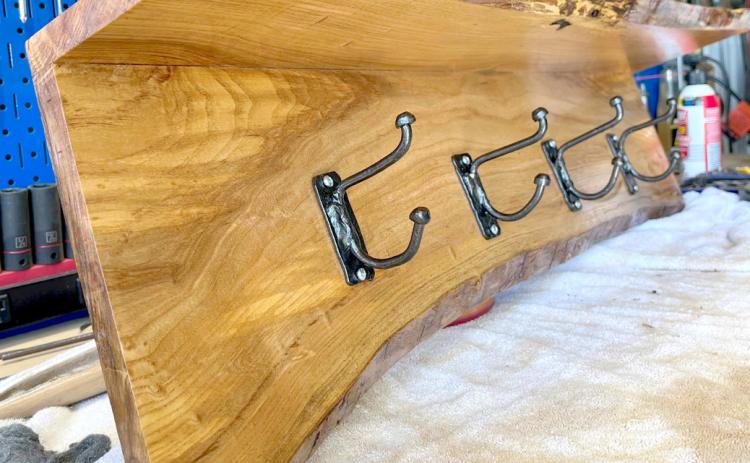Jerry’s latest woodworking challenge involved turning a slab of local ash wood into a hatrack. Reporter &amp; Farmer | Subscriber snapshot