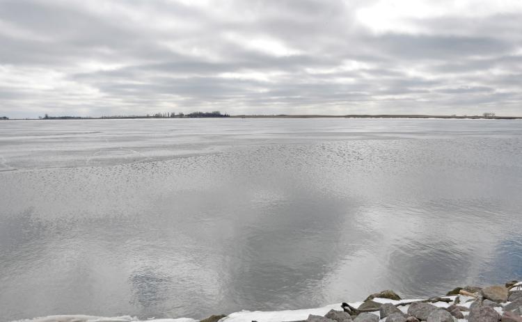 With temperatures increasing and the months getting close to spring the icy surface on Rush Lake alongside U.S. Hwy. 12 has begun to draw back and expose the water underneath. Reporter &amp; Farmer | Brenner Cariveau