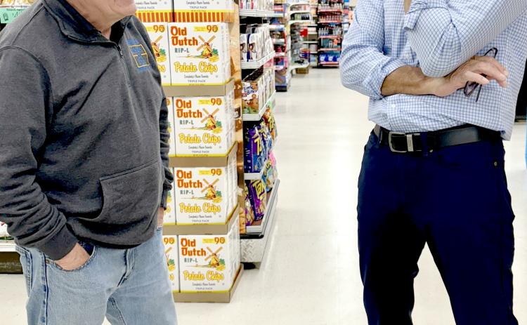 Webster Mayor Mike Grosek left, visited with Sen. John Thune during Thune’s visit to Day, Grant and Roberts counties Oct. 3. Reporter &amp; Farmer | Subscriber snapshot