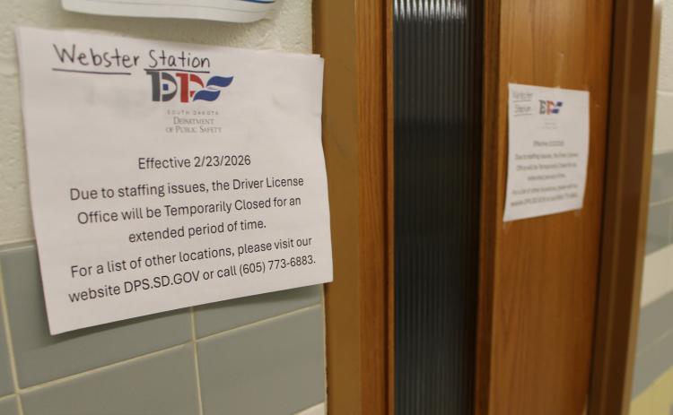 The Day County driver’s license office in Webster has been closed for nearly six months. The Department of Public Safety says it will serve Day County residents again but cannot provide a timeline for its reopening. Reporter &amp; Farmer | Timothy Gibson